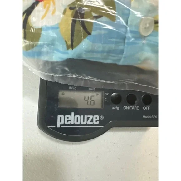 J.Crew Button Down Shirt Mens M Blue Resort Tropical Floral Cotton Short Sleeve - Picture 10 of 10